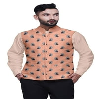 Atasi muški casual jakne Lagana stranka, indijski prsluk tiskani nehru jaknu - malu