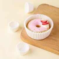 Hesoicy Set Muffin Cup - Ocjena hrane, vodootporan, otporan na ulje, bez štapa, bijeli mini cupcake