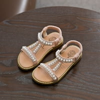 Djevojke Ljetne cipele Stil PU kože Sandal Pearl Baby Cipele Prozračne ravne sandale Cipele za djecu