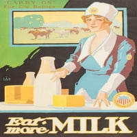 Jedite više mlijeka. Nošenje za bebe, 1914-18. Umetnost Tod Hart. Poster Print od Tod Hart