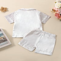 Dječje djevojke dječake ljetne pidžame postavlja kratke majice kratkih rukavica i elastične strugove mališa