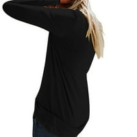 SunhillsGrace Majice za žene Ležerne prilike Cvjetne sitnice O-izrez Dugih rukava Top labavi majica