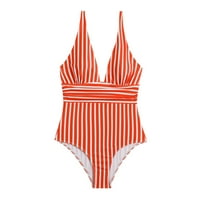 Ruffle bikini set ženske pruge kupaći kostimi s prednjim kupaćim kostima šuplje kupalište Monokinis