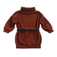 Dječji džemper haljina modna pletiva jesenska haljina djeca dječje čvrsto pletene kornjače dugih rukava