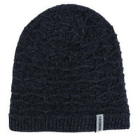Heiheiup Muška šešira topli kabel pleteni kape, meka debela slatka pletena kapa za hladno vrijeme skijanje