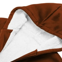 Zimski kaputi za žene čišćenje modne žene dugih rukava otvorena prednja labava gornja odjeća sa čvrstim bluzama kaput vrhovi džepova bluza