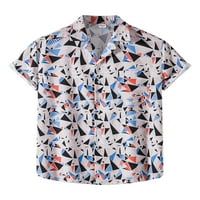 Glookwis mens tipka do dole majica casual ljetne košulje s jednim prskanjem ubodane majice cvjetne tiskane