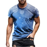 Zermoge Bluzes Majice za muškarce na čišćenju Prodaja Men Casual Okrugli vrat Cvijet 3D digitalni ispis