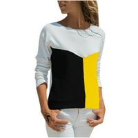 Ketyyh-Chn ženski vrhovi dugih rukava dugih rukava Ležerne prilike labave bluze T-majice D, XL