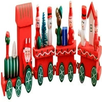 Mini drveni voz za poklon božićnog ukrasa