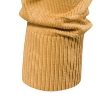 PIMFYLM pulover džemperi za muškarce obrezane pulover džemperi za muškarce dugih rukava trendi žuti
