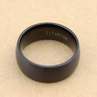 Muški titanijum vjenčani prsten mat gotov komforni fit svadbeni bend