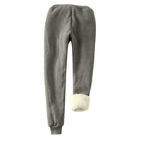 Ženska zrno runo koje je Warm Sherpa obložio JOGGER konusne aktivne pantalone za temalne hlače za zimu