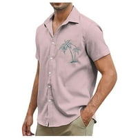 Dizajnerski proljetni ljetni muški povremeni pamuk pune boje majica kratkih rukava Loose majice Pink