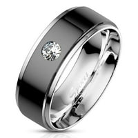 Par prsten set ženske crne ovalne rez CZ svadbeni prsten set muški okvir set CZ Vjenčana traka veličine