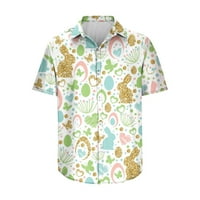 CLlios Muns's Havajske košulje Summer Tropical Print Majica Labavi majica kratkih rukava Dolje Aloha