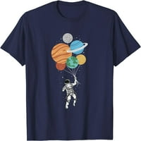 Astronaut Holding Planet Balloons Solar System Space Majica