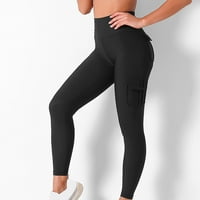 Ženske hlače sa Widevnm Ženska modna džepa u boji Slim Fit Casual Yoga Sportske hlače Pantalone za uštedu