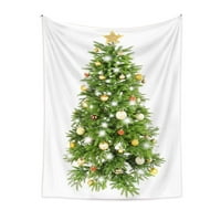 Loopsun Domaći ukrasi za Božić, Božićno drvce Tapisestry Zeleni drveni ukrasni zid Viseći ukras za uređenje
