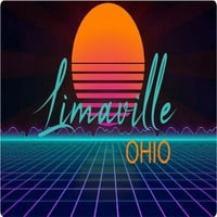 Limaville Ohio Vinil Decal Stiker Retro Neon Dizajn
