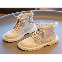 Welliumiy Girls Boys Combart Boot Lug Sole kratke čizme Mid Calf gležnjače čizme školske casual cipele