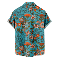 Muška floralna haljina Slim Fit Casual Paisley ispisana majica s kratkim rukavima dolje majice