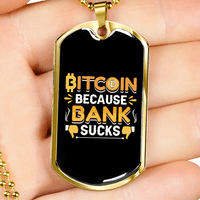 Bitcoin jer banka sisa kripto ogrlica od nehrđajućeg čelika ili 18k zlatni pas 24 lanac