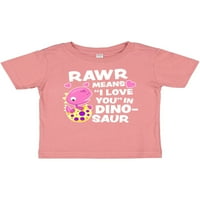Inktastic Rawr znači da te volim u Dinosauruaruaur Valentine u ružičastoj poklon Djevojci majica