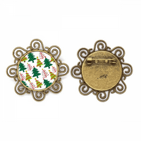 Merry Mas Tree Zelena ilustracija Cvjetni broš pinovi nakit za djevojčice