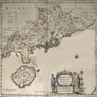 Mapa obale Južne Kine Martino Martini. istorija
