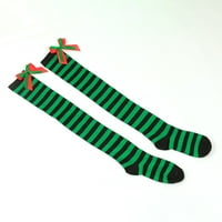 Novost udobne duge viseće solidne boje slatke božić tri dimenzionalne ženske čarape zelene boje