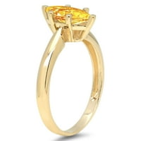 CT sjajan markiza Clear Simulirani dijamant 18k žuti zlatni pasijans prsten sz 9.75