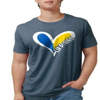 Cafepress - ljubav Ukrajina Heart majica - Muška majica Tri-Blend