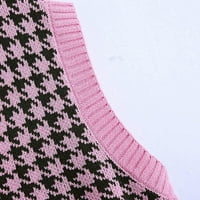 V-izrez prsluk prsluk vrhovi vruće rasprodaje za ženska povremena košulja za pulover V-izrez sudar boja