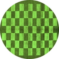 Ahgly Company u zatvorenom krugu karirane zelene moderne prostirke, 7 'okruglo