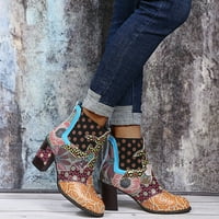 Homchy cipele čizme Ženske spajanje cipela Print kratke čizme zimske i jesenje čizme