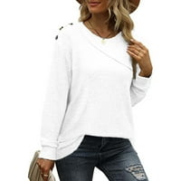 Košulje sa dugim rukavima za žene moda retro prozračna majica košulja CREW izrez Kupovina na otvorenom