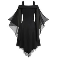 Diplomirana haljina srednje rukave vintage gotičke čipke lutke ruhove za zabavu bankete trendy haljine