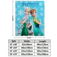 Smrznuti Elsa pamučni pokrivač lagan termalni pokrivač, mekani prozračni pokrivač za sve sezone e
