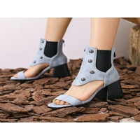 Ritualay Dame Sandal čizme Nateljene visoke potpetice Chunky Heel Sandale Top modne haljine cipele Radni