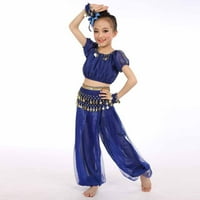 Proljetna djeca odjeća ručno rađena dječja djevojka trbušni ples trbuh ples plesne tkanine set