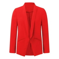 Ženski blazervi i jakne za odijelo Ženski kaput gornji boju Slim FIT FIT Long rukava Solidna boja Malo