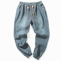 Umitay muške ljetne hlače Ležerne prilike Duga klizačka ploča Stright modni džep plus veličine Jeans