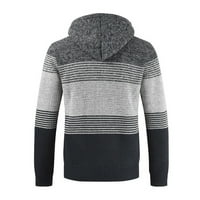 Guvpev muški džemper za blokiranje punog džempera sa kapuljačom sa kapuljačom - duboko sivo xxl