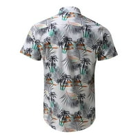 Daqian Muns majice čišćenje muške havajske majice labave casual plaže košulja majica rever rever za