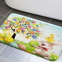 Sretan uskršnji dnevnici za kupaonicu Spring Happy Uskršnji tepih za kupatilo za kupaonicu Vrtni proljeće