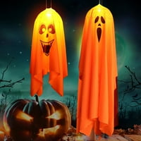 YDXL GHOST LED treperi lagan realističan svečani ukrasni lagani Halloween užareni čarobnjak Viseći fenjer za zabavu A