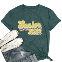 Košulje za žensku kontulu Ležerne prilike za ispis majica kratkih rukava Tee Tuns Tunic Green XXL