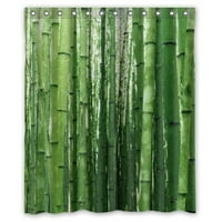 Ganma slatka smiješna bambusova tema Ispis tuš za zavjese od poliestera od tkanine kupaonica za zavjese