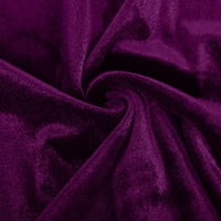 HFYIHGF Womens Proljeće Jesen Zima Elegantni stil Duga haljina Velvet Solid Boja Dugih rukava Okrugli Dress Haljina Lood Warm Cosy Maxi Haljina Purple XXL
